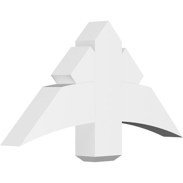 Ekena Millwork Alberta Architectural Grade PVC Gable Bracket, 36"W x 18"H x 4"D x 6"F, 12/12 Pitch GBP036X18X0406ALB00 - main